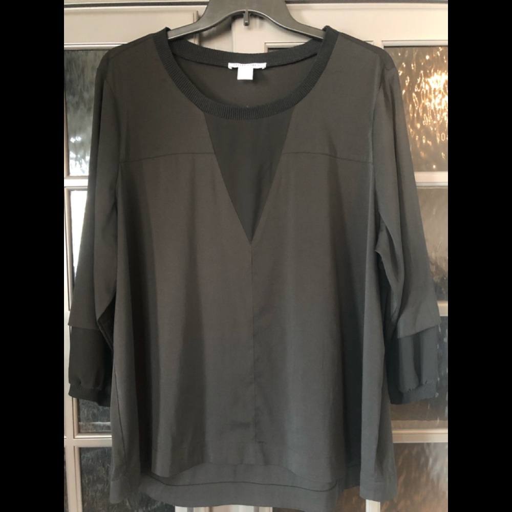Modamix Black Mixed Media Blouse
